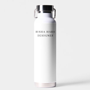 Botella De Agua Rayas Náuticas Azul Marino Estilo Moderno Tendenci