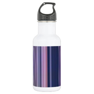 Botella De Agua Rayas rosas azules oscuras