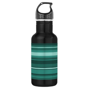 Botella De Agua rayas verde azuladas