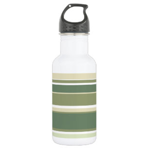 Botella De Agua Rayas verdes de oliva