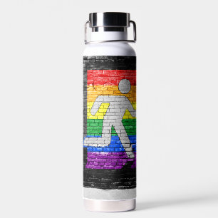 Botella De Agua Rayo de la figura del tabique de ladrillo de Slipp