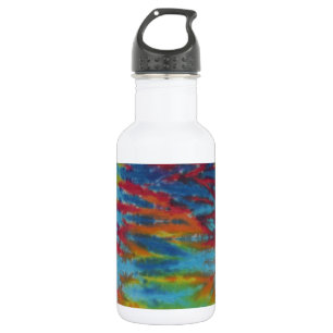 Botella De Agua Rayos de tigre de arco iris tiras de colorante de 