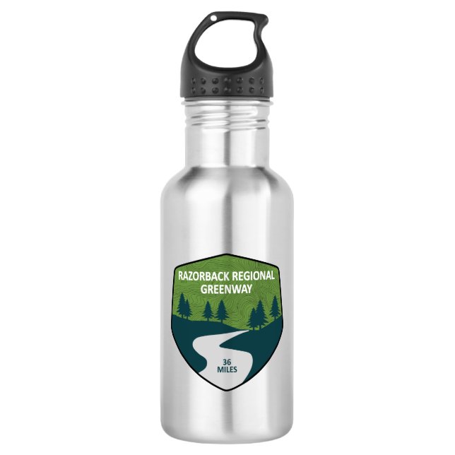 Botella De Agua Razorback Regional Greenway (Anverso)