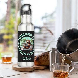 Botella De Agua Reader Sloth. Unique Gift for Book Lover