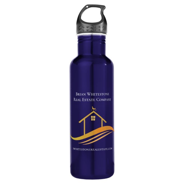 Botella De Agua Real Estate Company Moda Gold Personalized Realtor (Anverso)