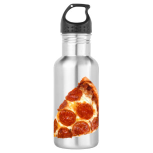 Botella De Agua Rebanada de pizza de pepperoni clásica de Slippery