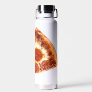 Botella De Agua rebanada de pizza de pepperoni clásica de Slippery