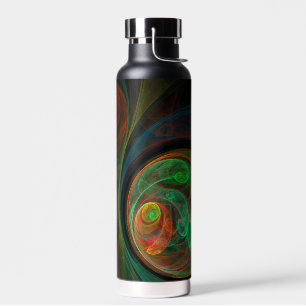 Botella De Agua Reborn Green Abstract Art