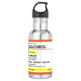 Botella De Agua Receta personalizada Alcohol cómico