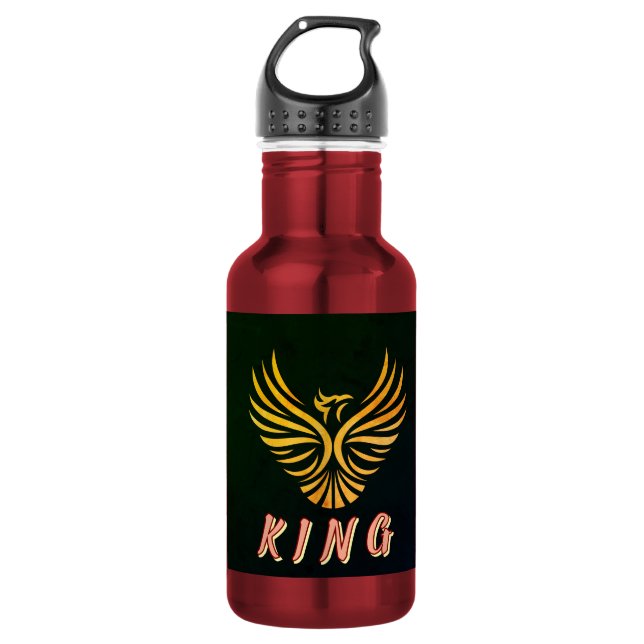 Botella De Agua Recipiente de Hidratación con Emblema de Ave Fénix (Anverso)