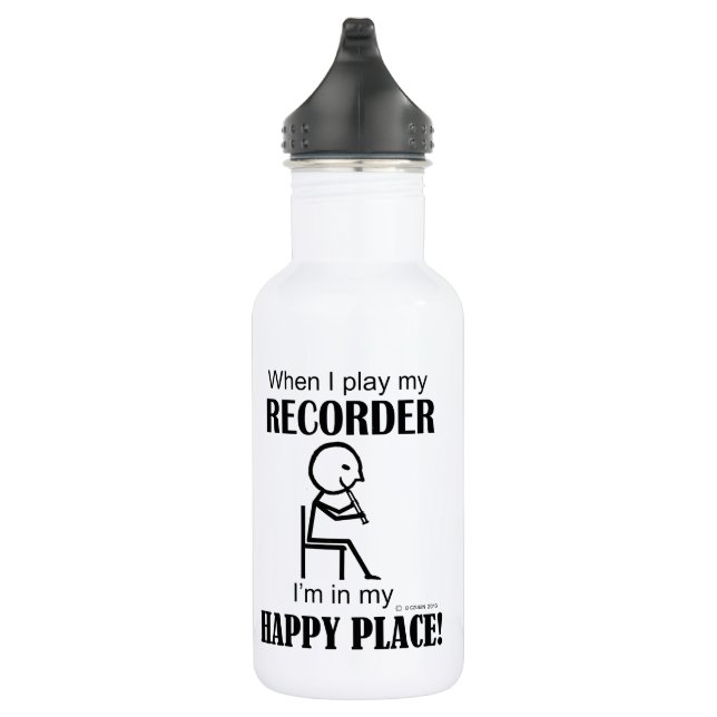 Botella De Agua Recorder Happy Place (Derecha)