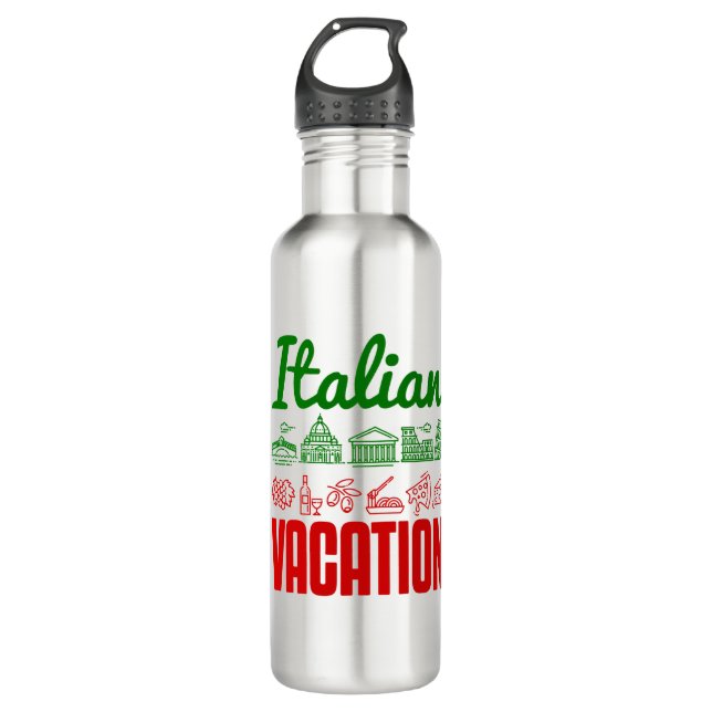 Botella De Agua Recorrido italiano de viajes de vacaciones a Itali (Anverso)