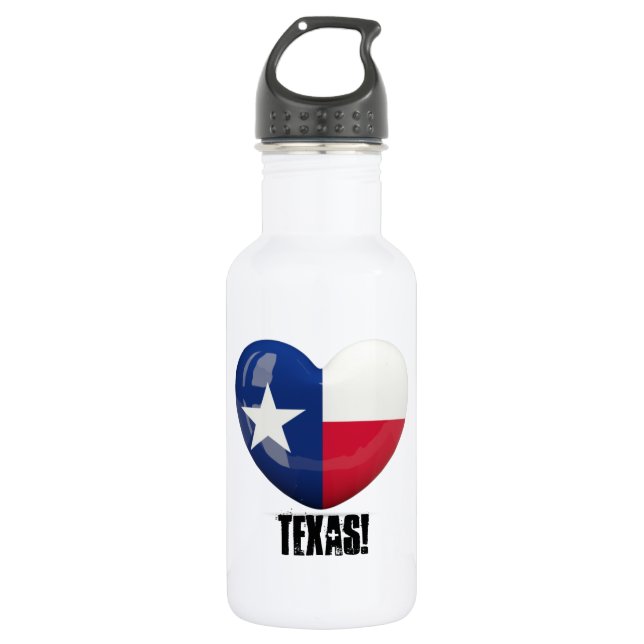 Botella De Agua Recorte de bandera de Texas (Anverso)