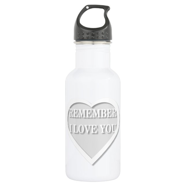 Botella De Agua Recuerda Que Te Amo (Anverso)