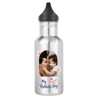 Botella De Agua Recuerdo Personalizado para el 1er Día de la Madre
