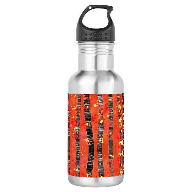 Botella De Agua Red del bosque de árboles de Birch (Anverso)