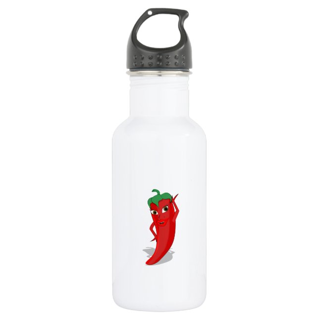 Botella De Agua Red Hot Pepper Diva Stainless (Anverso)