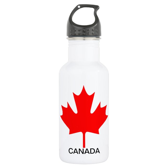 Botella De Agua Red Maple Leaf Canada - (Anverso)