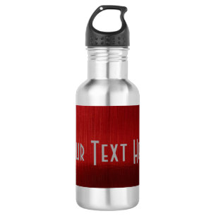 Botella De Agua Red Metalline Sheen