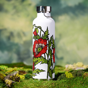 Botella de agua Red Poppies