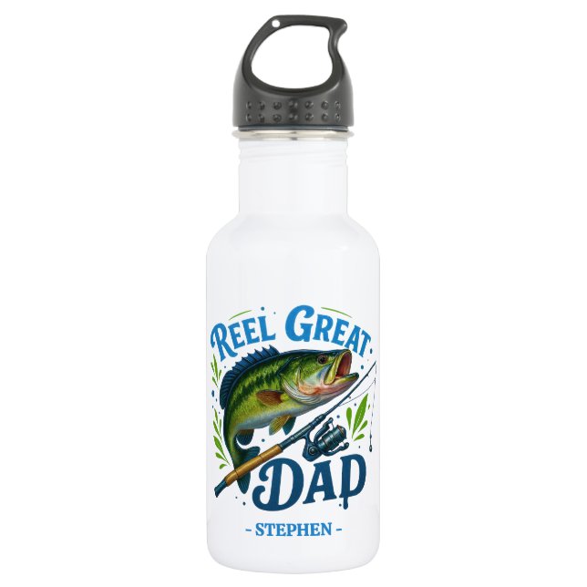 Botella De Agua Reel Great Dad - Pescado y marisco (Anverso)