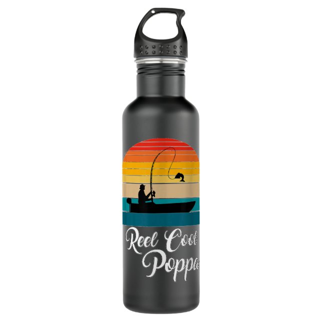 Botella De Agua Reel Guay Poppa Fishing Gifs (Anverso)