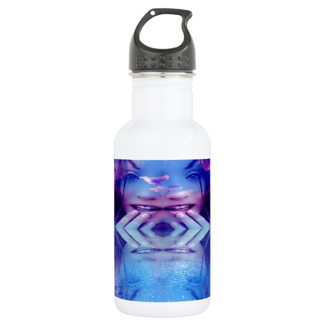 Botella De Agua Reflexión azul (Anverso)