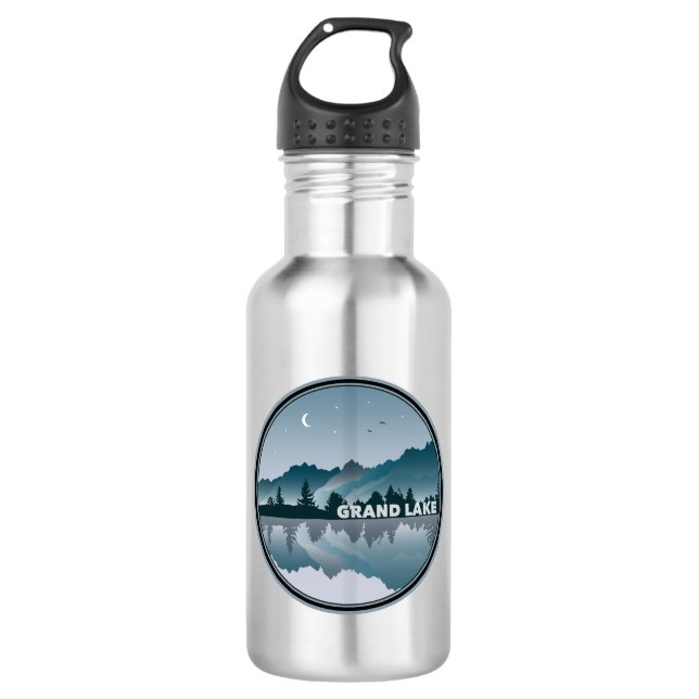 Botella De Agua Reflexión del Gran Lago Colorado (Anverso)