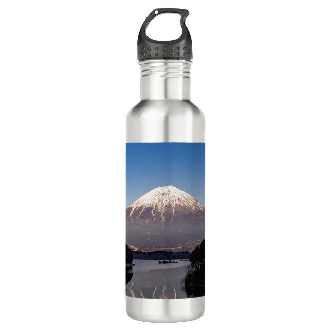 Botella De Agua Reflexión del lago Mt Fuji (Anverso)