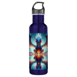 Botella De Agua Reflexión sobre el dragón mágico