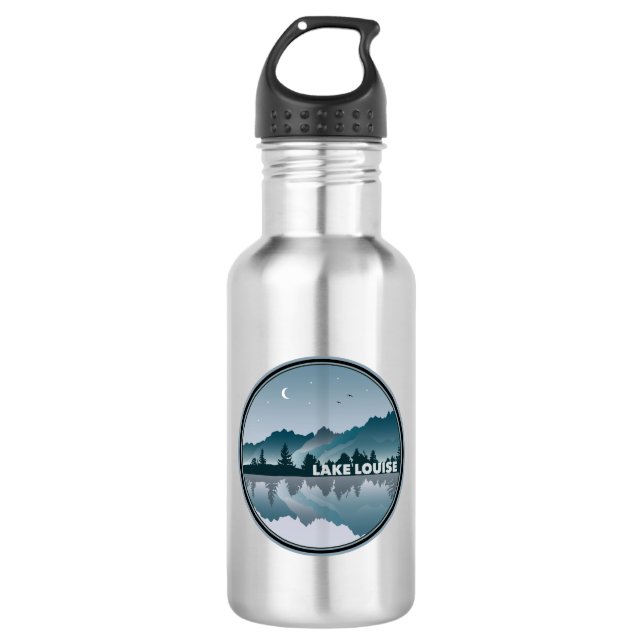 Botella De Agua Reflexión sobre el lago Louise Alberta (Anverso)