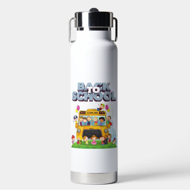 Botella de agua refrescante - De vuelta a la escue (Frente)