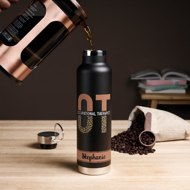 Botella De Agua Regalo de Apreciación de Terapia Ocupacional perso (Café)