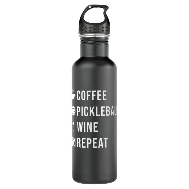 Botella De Agua Regalo de baloncesto Pickleball Repetir (Anverso)