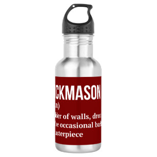 Botella De Agua Regalo de definición divertida de Bricklayer