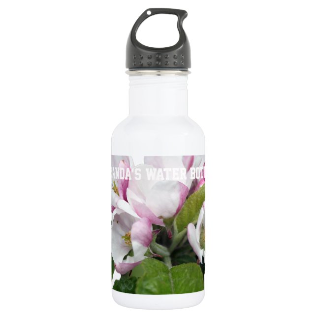 Botella De Agua Regalo de flores de Apple, para cumpleaños, vacaci (Anverso)