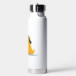 Botella De Agua Regalo de ilustración minimalista de mujer y perro