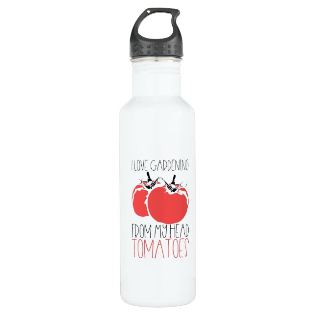 Botella De Agua Regalo de jardinería de tomates (Anverso)