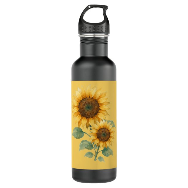 Botella De Agua Regalo de los amantes de los girasoles (Anverso)