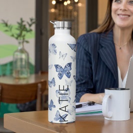 Botella De Agua Regalo De Mariposa Azul Para Madre Y Personalizado