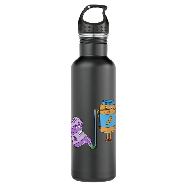 Botella De Agua Regalo de medusas Peanut Butter Jelly Time Fitness (Anverso)