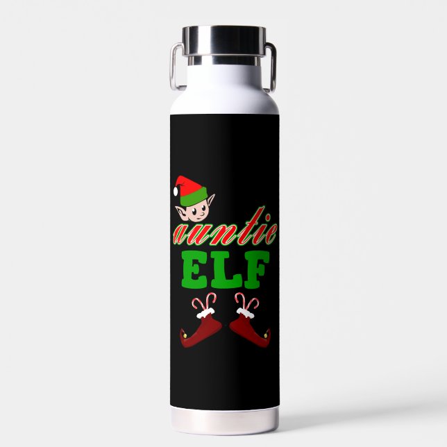 Botella De Agua Regalo de Navidades de tía Elf (Delantero)