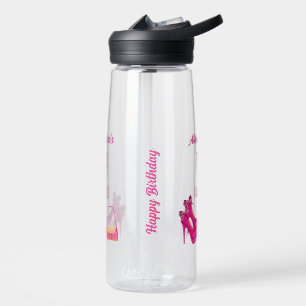 Botella De Agua Regalo de nombre de tacones altos rosa caliente po