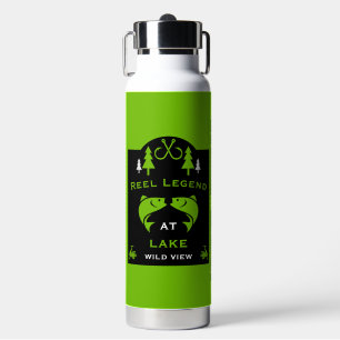 Botella De Agua Regalo de pesca en lago personalizable