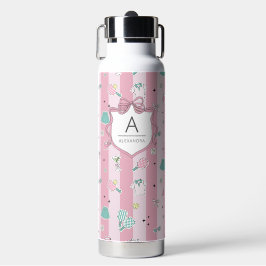 Botella De Agua Regalo de pickleball con monograma para ella