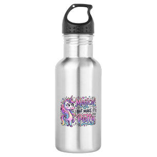Botella De Agua Regalo de Tipografía Mágica de Unicornio pero Hazl