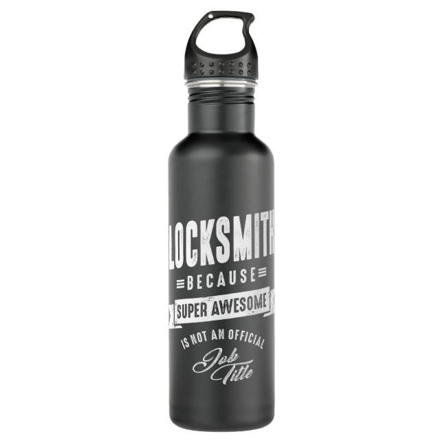 Botella De Agua Regalo de títulos de trabajo de locksmith (Anverso)