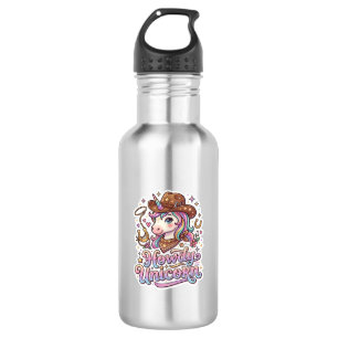 Botella De Agua Regalo de Unicornio Howdy Unicornio Pegatina y Cam