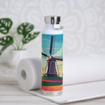 Regalo de viaje de tulipanes de molino de viento d