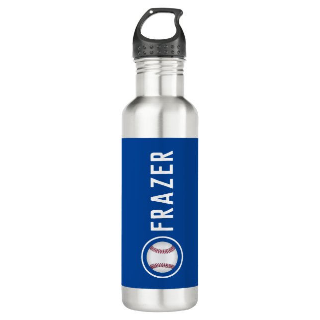 Botella De Agua Regalo del entrenador de béisbol personalizado (Anverso)